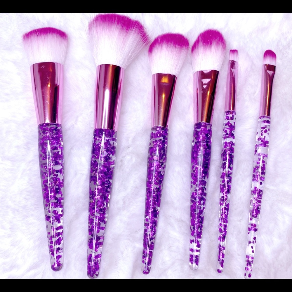 Glitter handles brush set